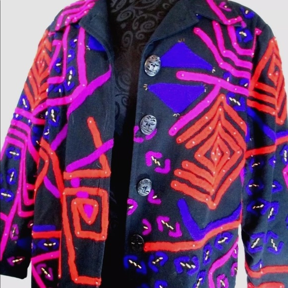 SOLD. J A Resorts Duster Lagen Jacket Boho #E10 - Picture 3 of 8